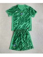 Brasilien Torwart Heimtrikotsatz für Kinder Copa America 2024 Kurzarm (+ Kurze Hosen)